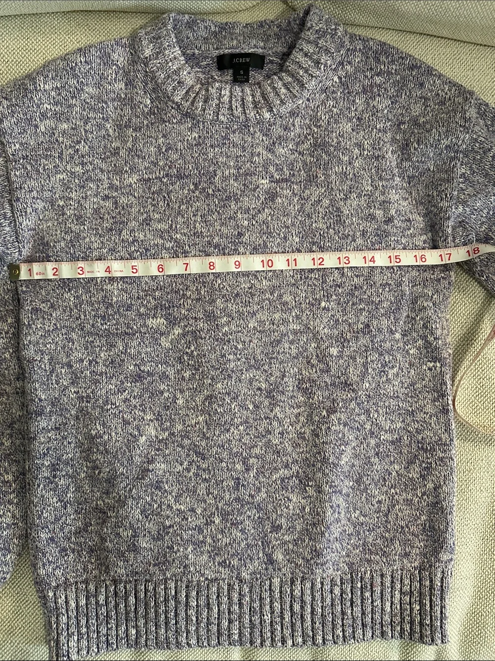 J. Crew women’s Marled Blue-Grey Crewneck Sweater